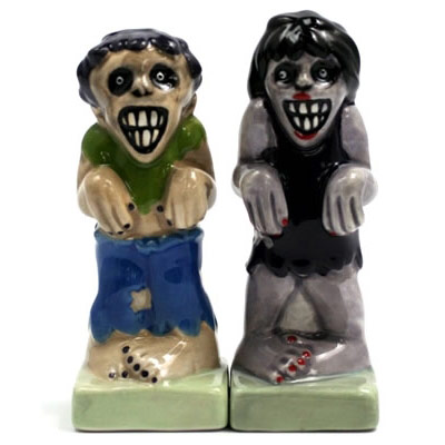 Zombie Salt and Pepper Shakers
