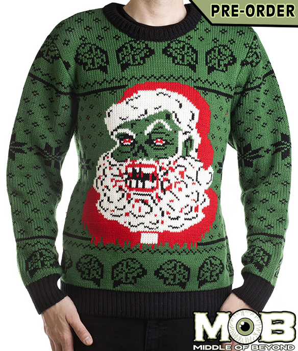 Zombie Santa Claus Christmas Pullover Sweater