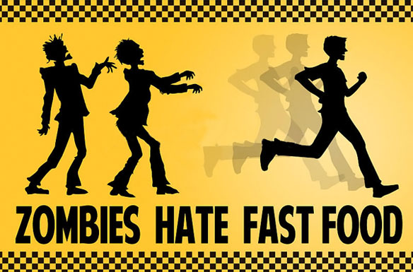 Zombies Hate Fast Food Poster