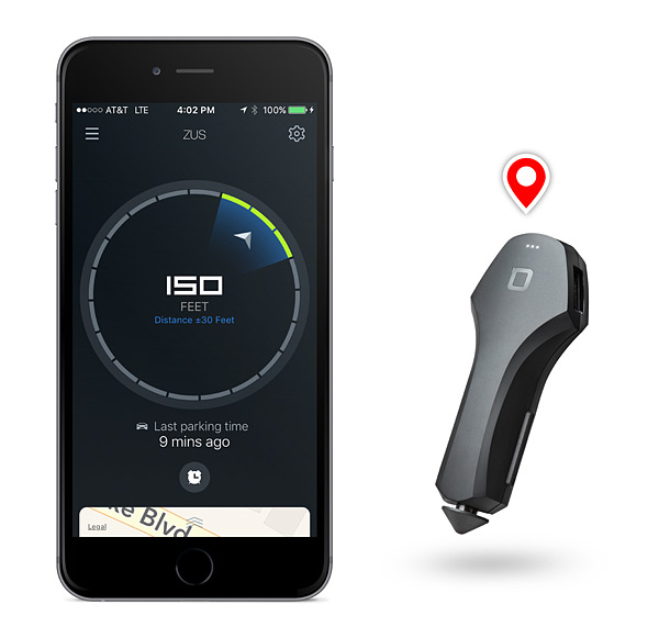 Zus - Smart Car Locator and USB Charger