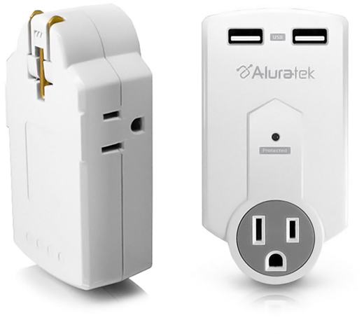 Aluratek USB Charger and Electrical Outlets