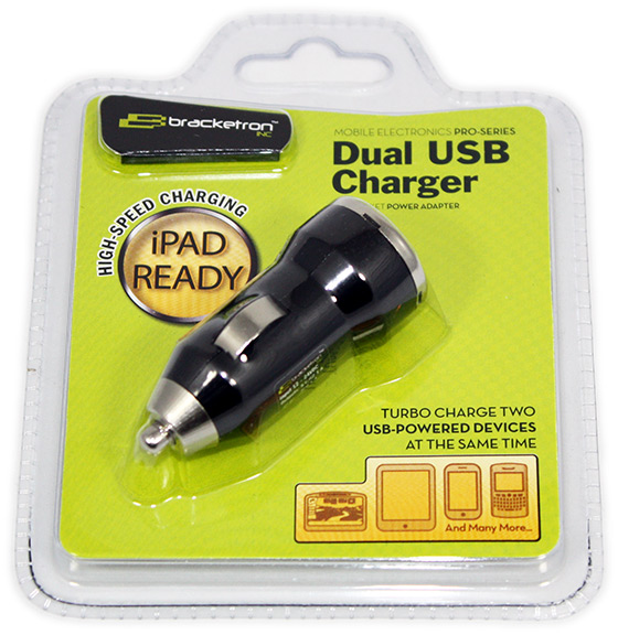 Bracketron Dual USB Travel Charger