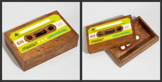 Wooden Cassette Tape Box