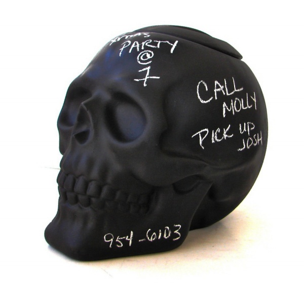 chalkboard skull