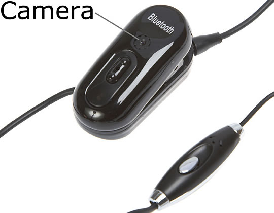 Bluetooth Earphone Spycam with 2GB LCD Display