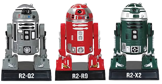Star Wars R2-Q2, R2-R9, R2-X2 Droid Bobbleheads
