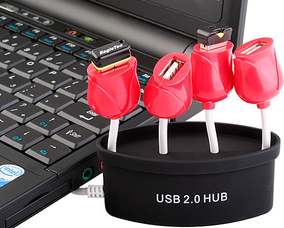 Flower 4-Port USB Hub