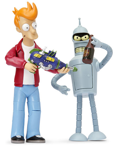 futurama fry and bender action figures