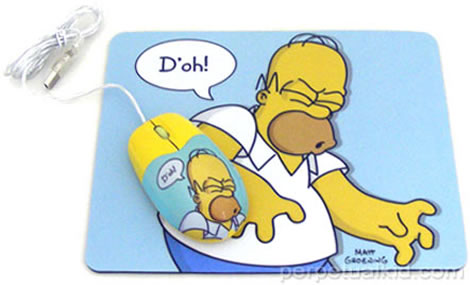 Homer Simpson Mouse and Mousepad