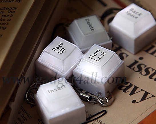 Keyboard Key LED Cell Phone Charms