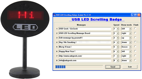 USB LED Scrolling Message Board