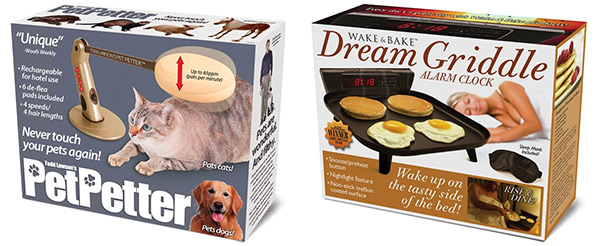 Pet Petter and Dream Griddle Alarm Clock Gag Gifts