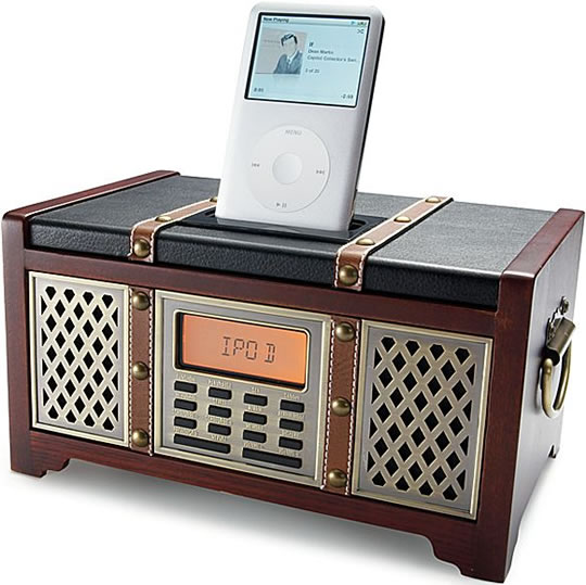 Retro iPod Dock with Clock Radio
