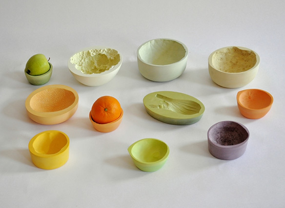 Reversed Volumes Fruit and Vegetable Shaped Bowls