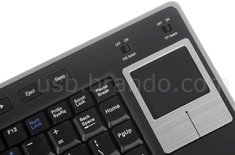 Slim Wireless USB Keyboard with Touch Pad