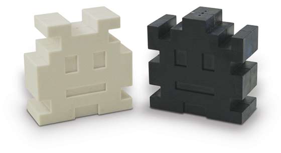 Space Invaders Salt and Pepper Shakers