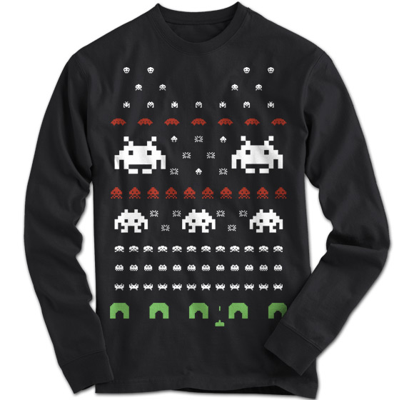 Space Invaders Ugly Christmas Sweater T-Shirt