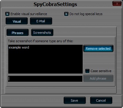 SpyCobra Deluxe Settings