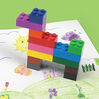 Stack-A-Doodle Fred Lego Crayons