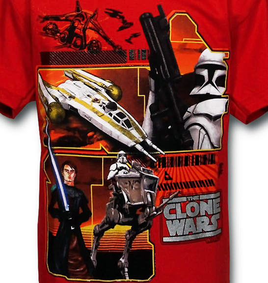 Star Wars Clone Wars Panels T-Shirt