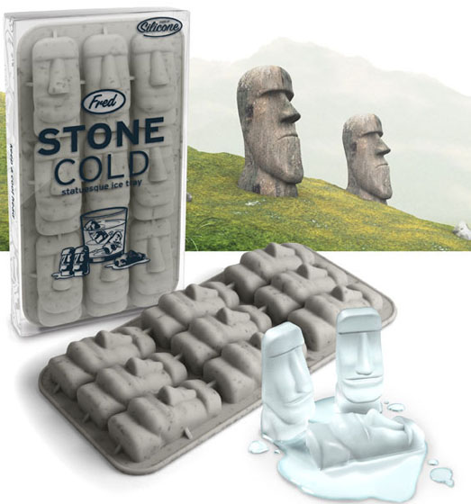 Stone Cold Moai Statue Ice Cube Tray