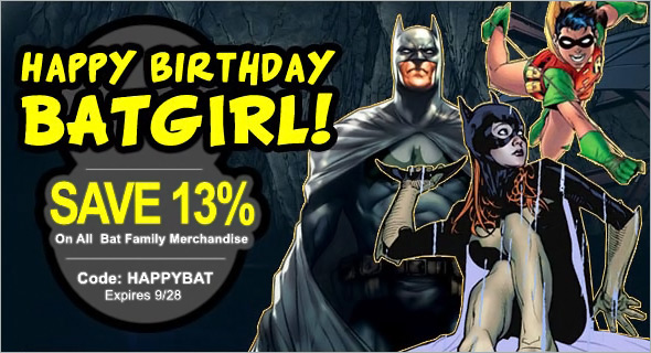Batgirl Birthday Sale at SuperHeroStuff.com