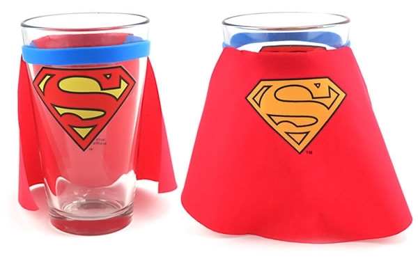 Superman Pint Glass with Cape