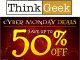 ThinkGeek Cyber Monday Deals 2013