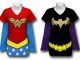 Wonder Woman and Batgirl Caped Costume T-Shirts