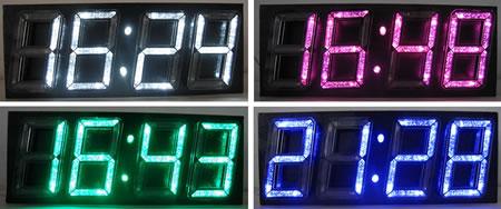 Wooden LED Clock 3D Style